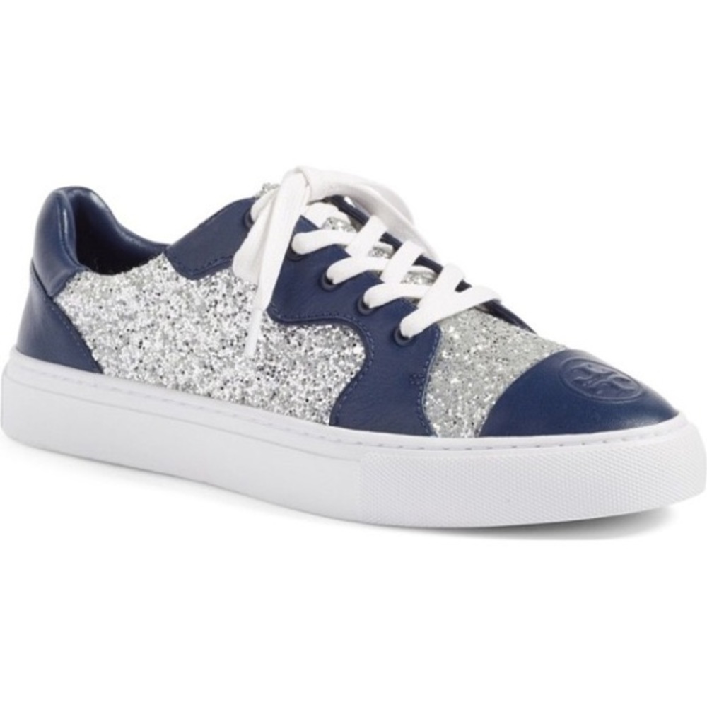 Fun sparkly Tory Burch sneakers.